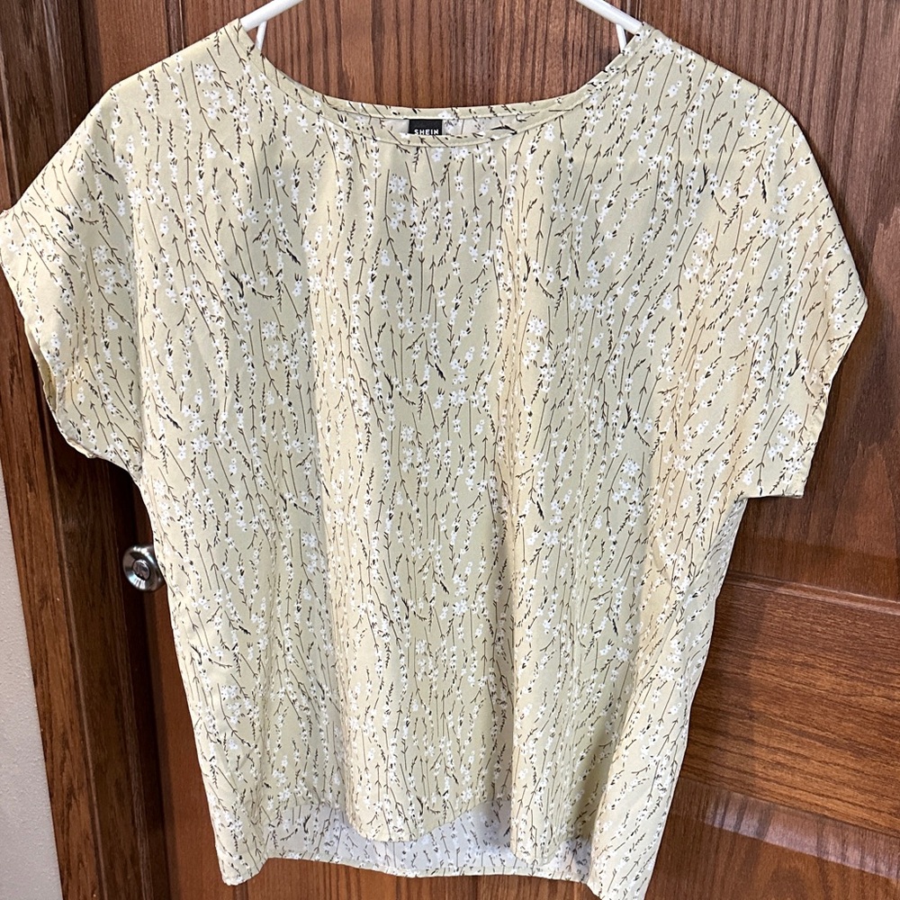 Floral Print Beige Women's Top